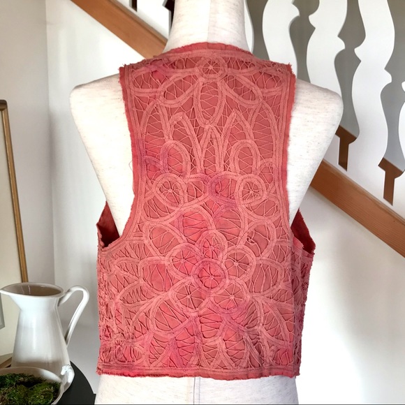Free People | Romantic Boho Battenberg Lace Vest - Picture 3 of 8